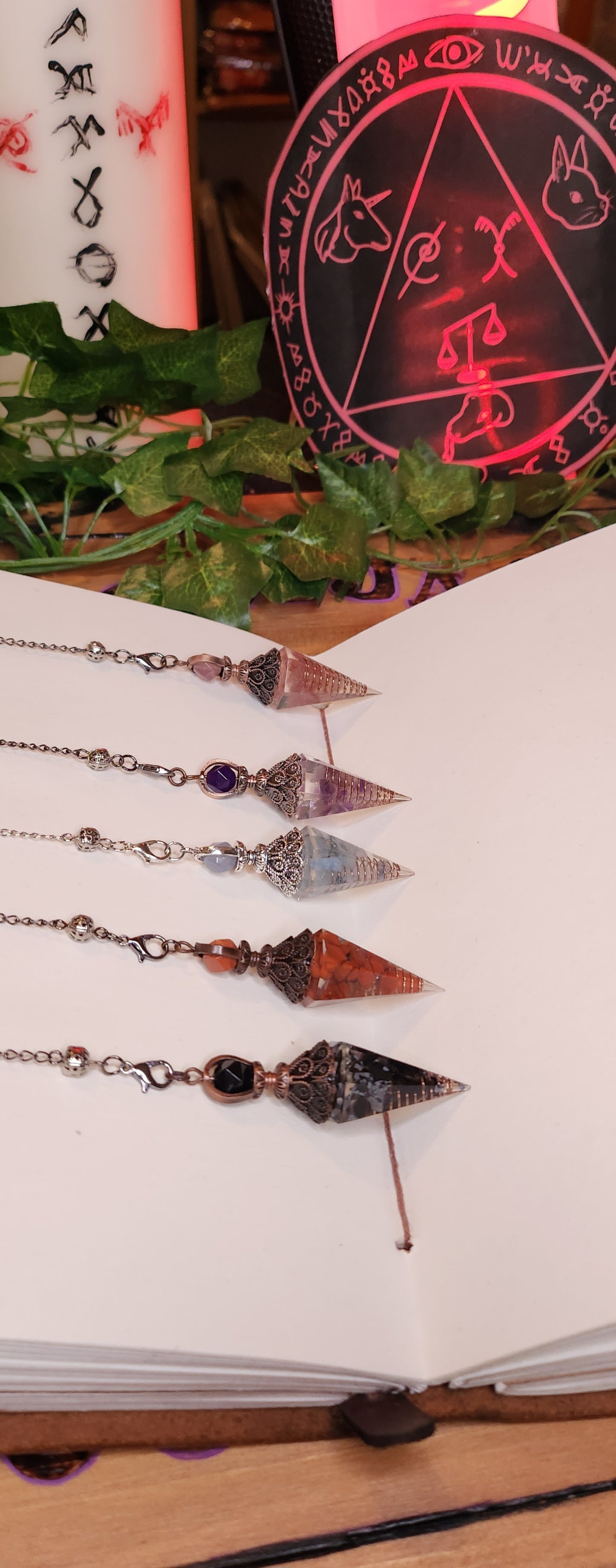 Pendule red jasper