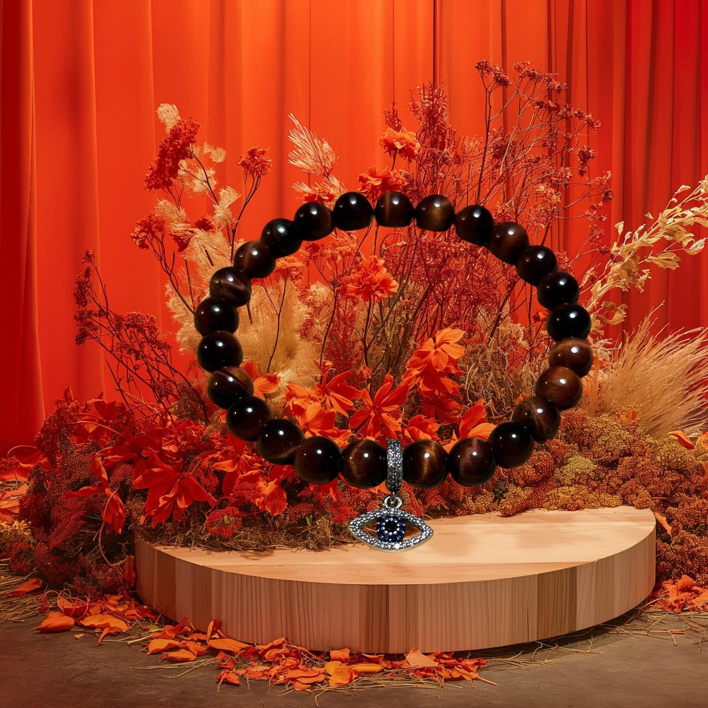 Bracelet artisanal oeil de taureau unique