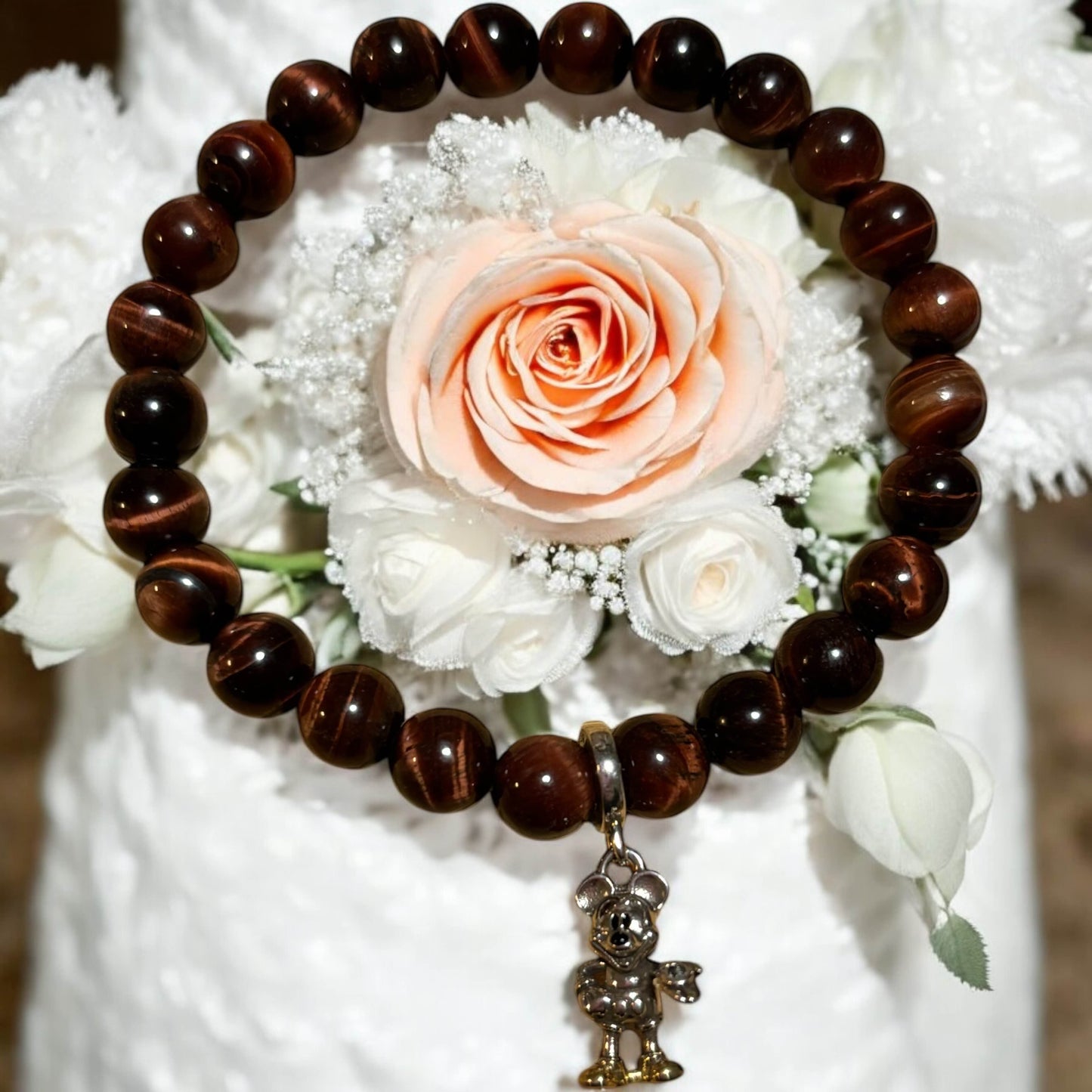 Bracelet artisanal oeil de taureau unique