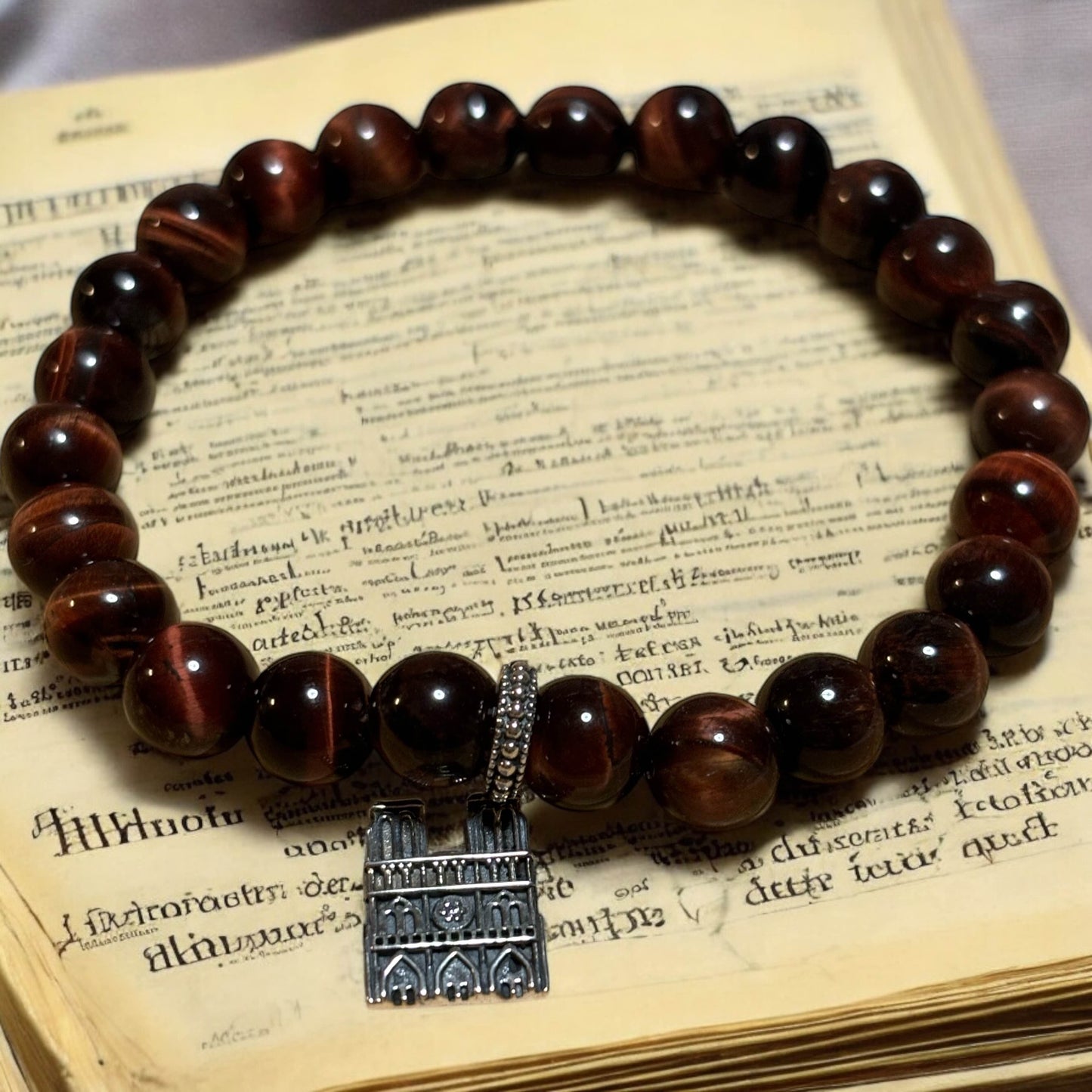 Bracelet artisanal oeil de taureau unique