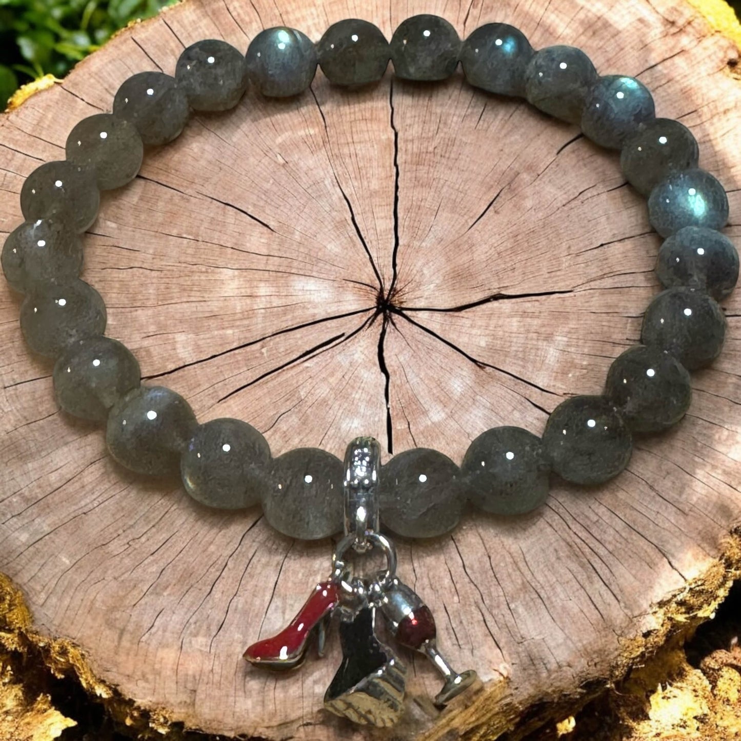 Bracelet artisanal labradorite unique