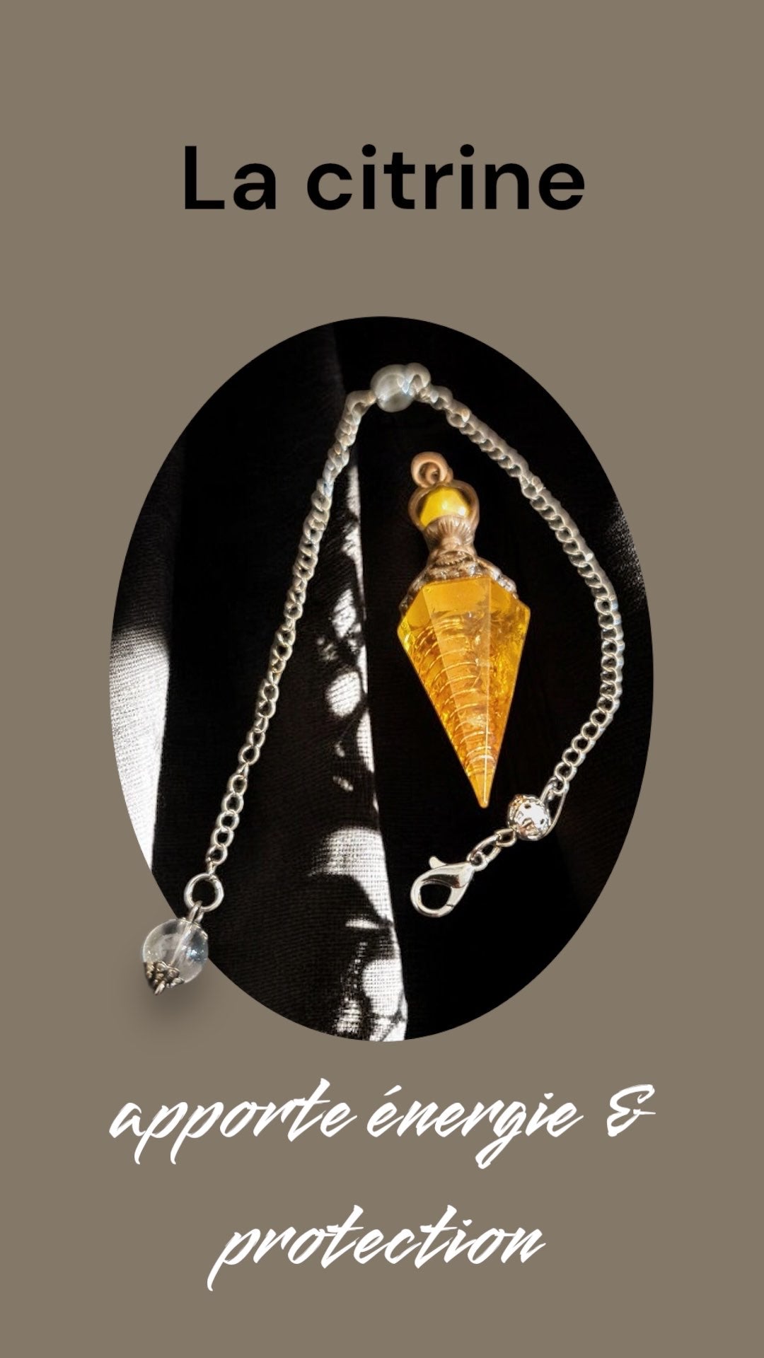 Pendule Citrine