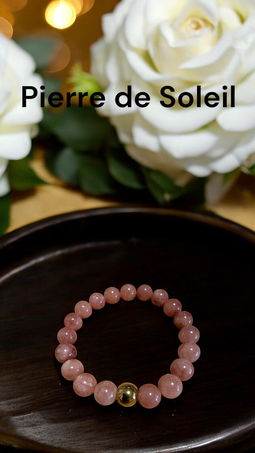 Bracelet artisanal Pierre de soleil unique