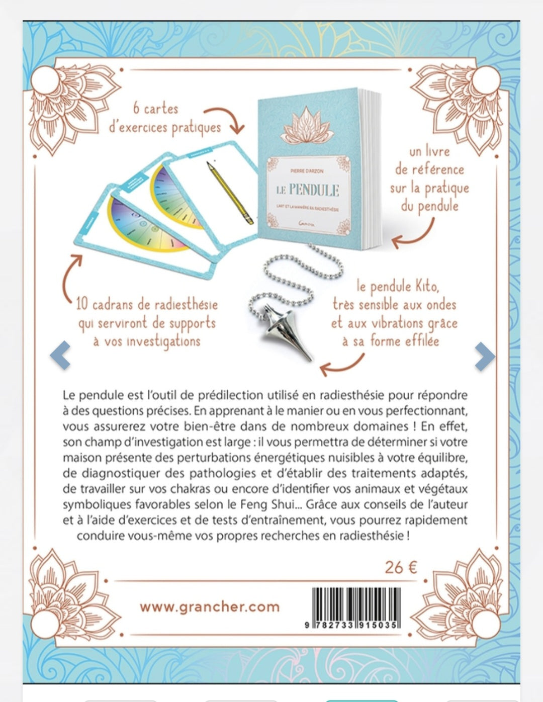 PENDULE + PLANCHE + LIVRE