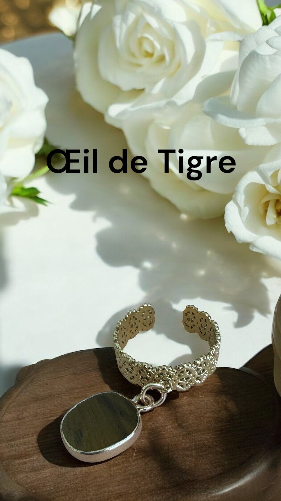 Bague Artisanale Oeil de Tigre pièce unique