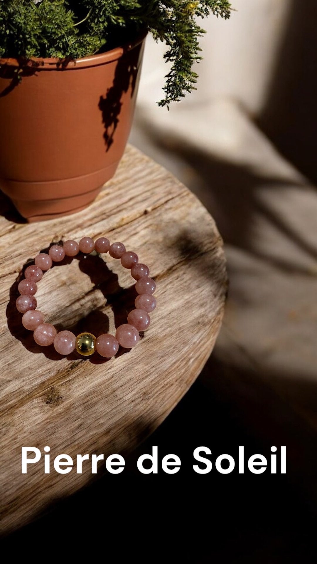 Bracelet artisanal Pierre de soleil unique