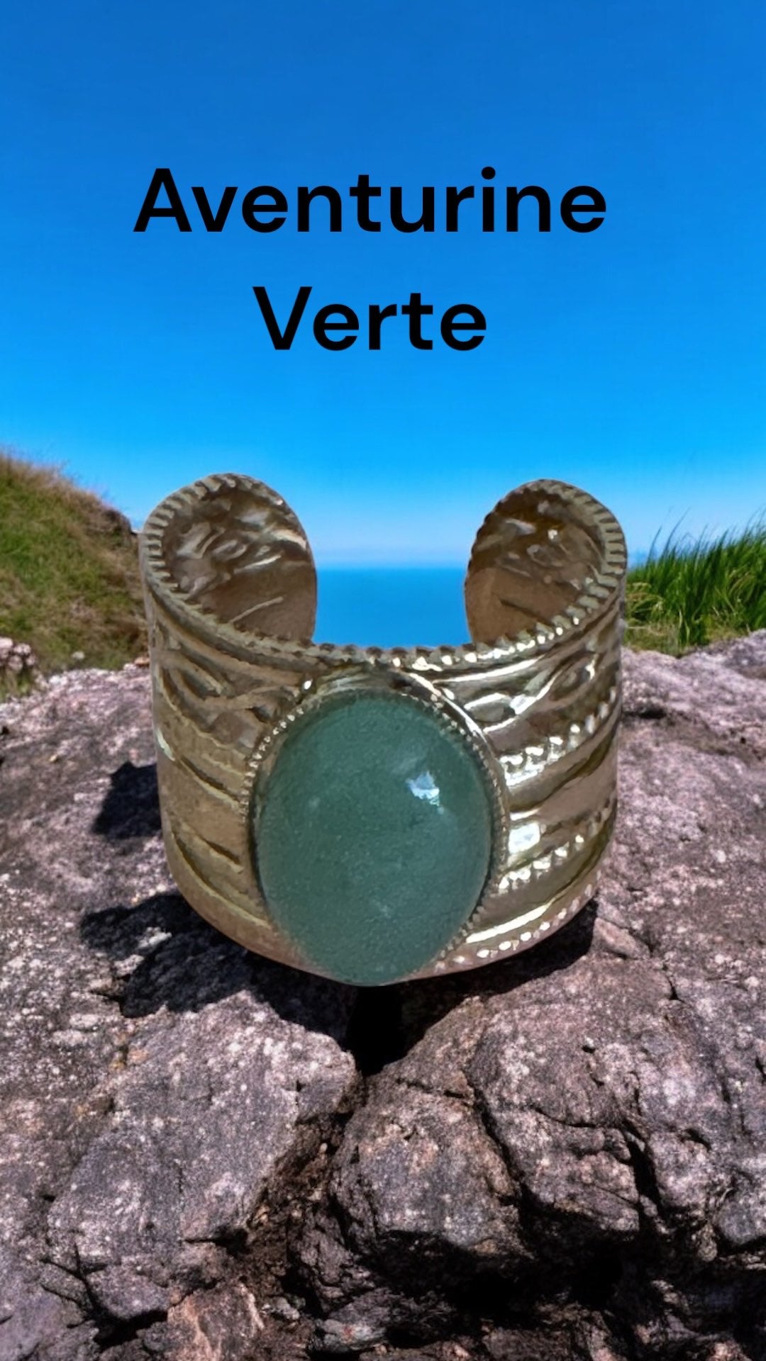 Bague Artisanale Aventurine Verte pièce unique