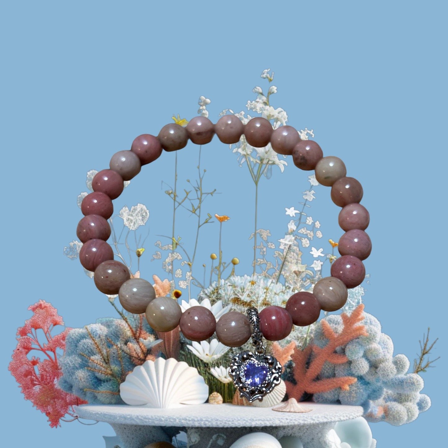 Bracelet artisanal Rhodonite