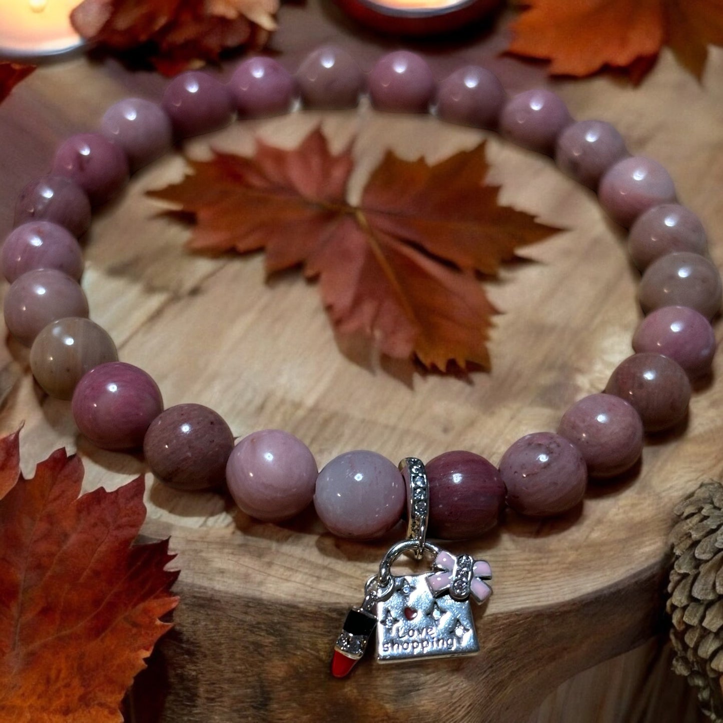Bracelet artisanal Rhodonite