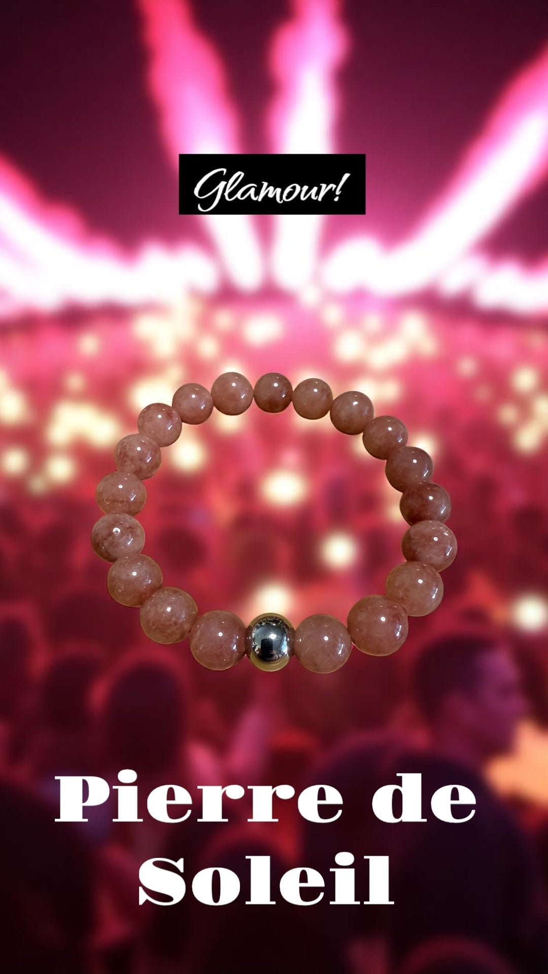 Bracelet artisanal Pierre de soleil unique