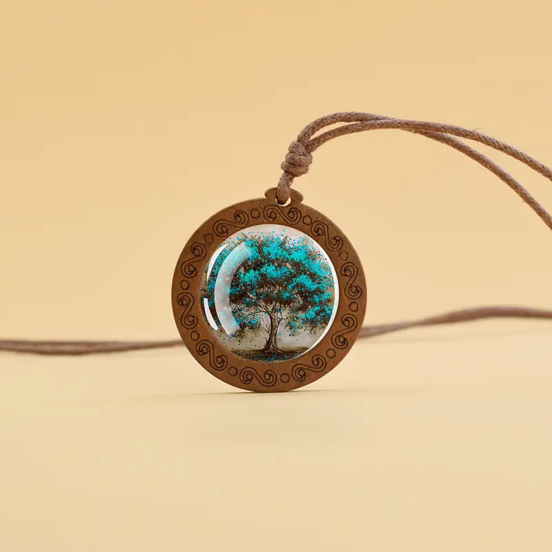 Collier arbre de vie en bois