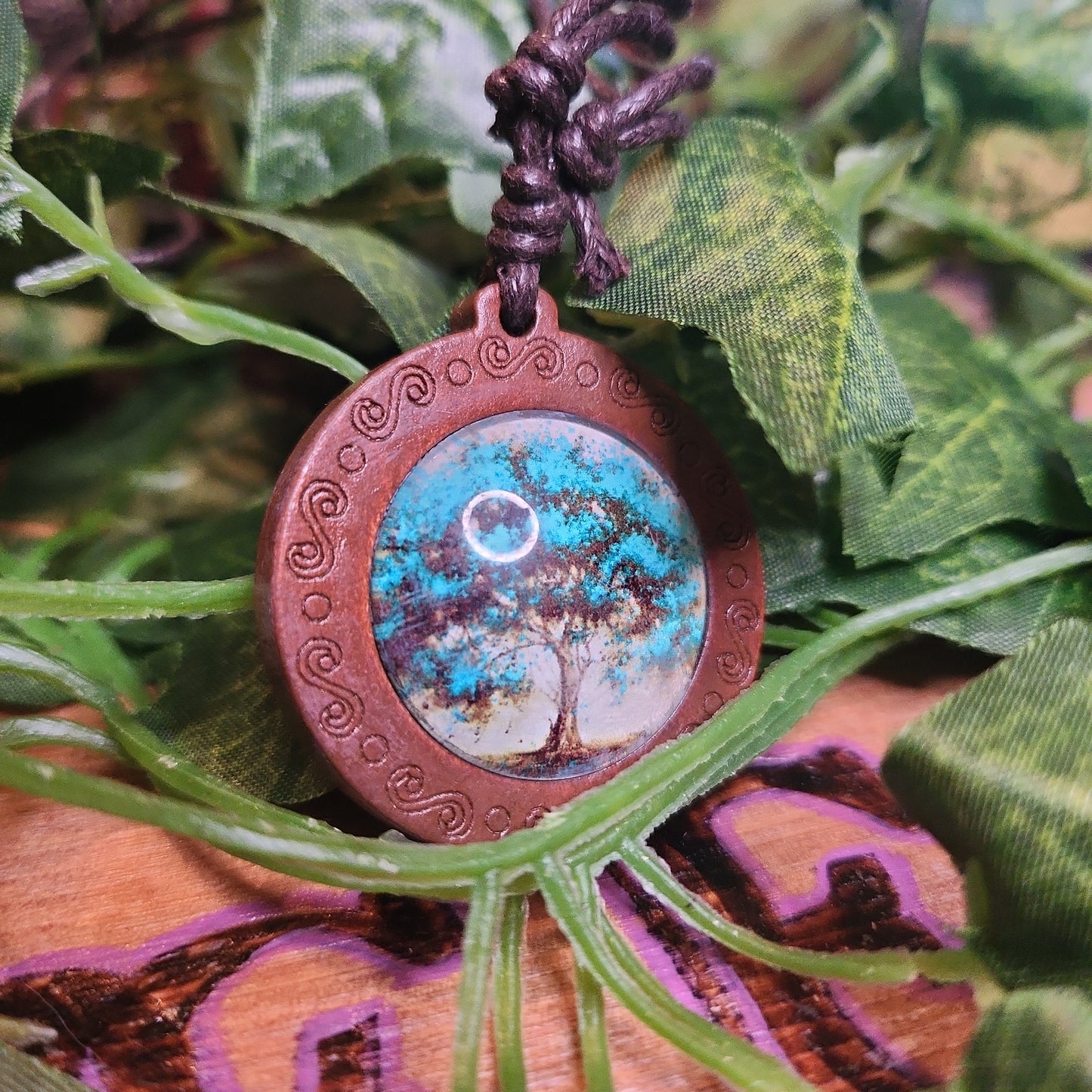 Collier arbre de vie en bois