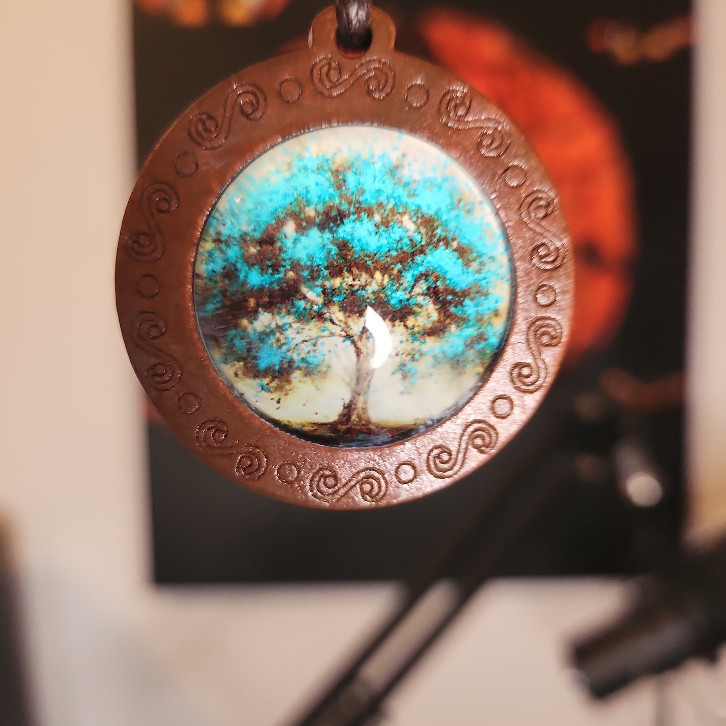 Collier arbre de vie en bois