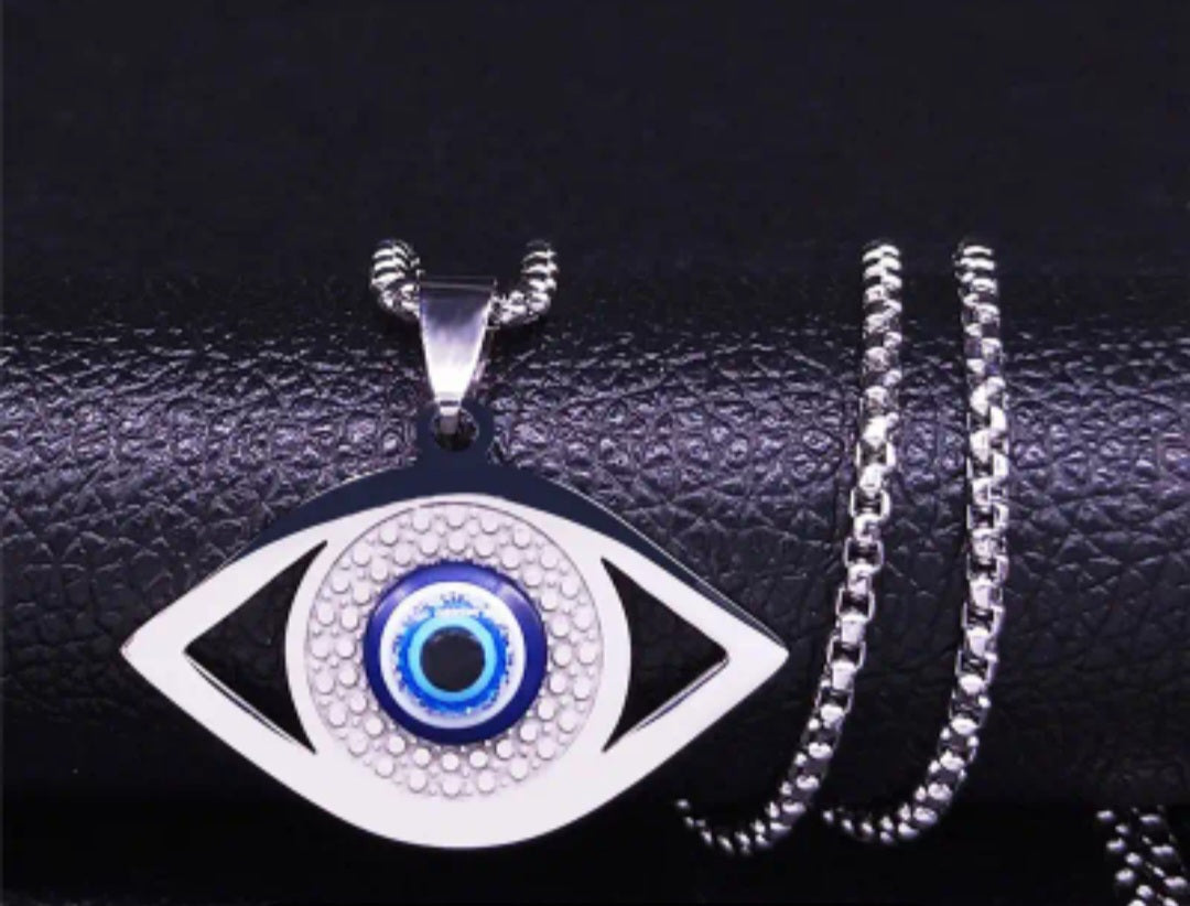 Collier protection mauvais œil argent