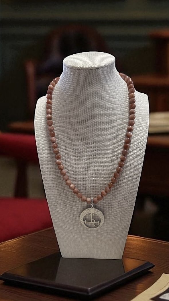 Collier Pierre de Lune Orange Lilith Artisanal