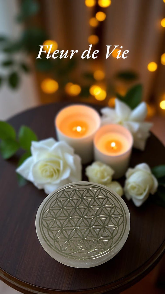 Fleur de vie en Selenite