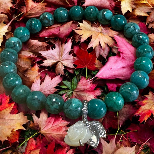 Bracelet artisanal Magnésite Verte