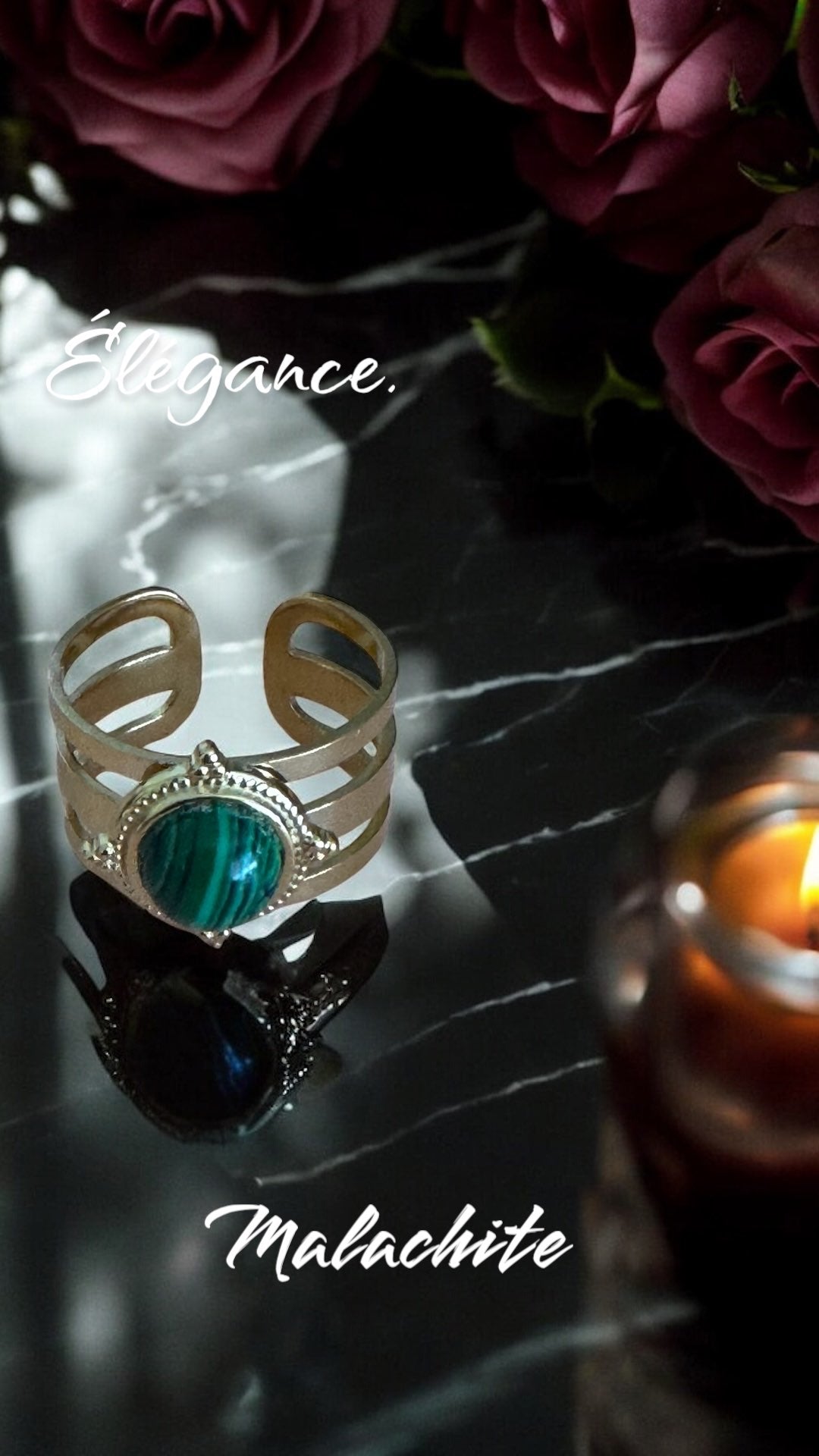 Bague Artisanale Malachite pièce unique