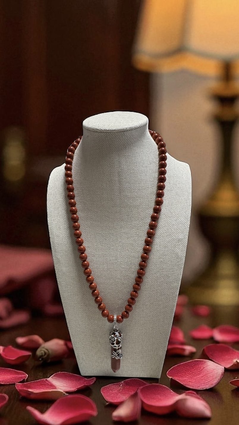 Collier Jaspe Rouge Artisanal