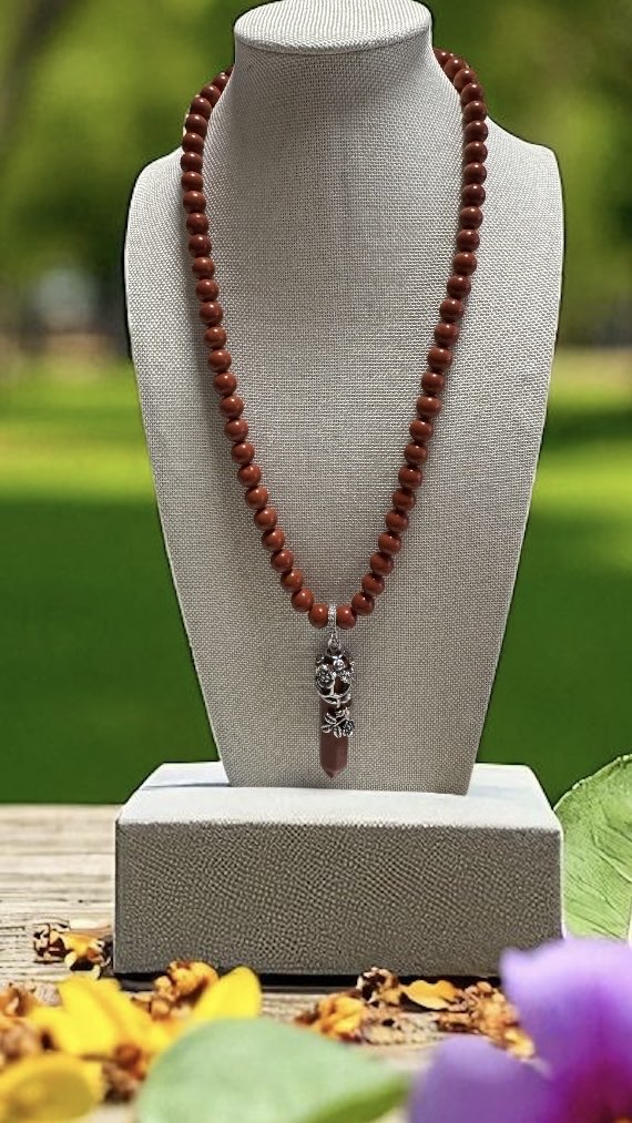 Collier Jaspe Rouge Artisanal